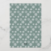 Elegant groene rode boho vertakt kerstmis folie uitnodiging (Achterkant)