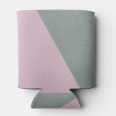 Elegant groene roze leer Monogram   Blikjeskoeler (Achterkant)