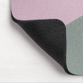 Elegant groene roze leer Monogram Muismat (Hoek)