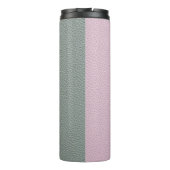 Elegant groene roze leer Monogram Thermosbeker (Achterkant)