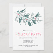 Elegant groene roze minnelijke diletoe tak Vakanti Kaart (Voorkant)