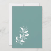 Elegant groene roze minnelijke diletoe tak Vakanti Kaart (Achterkant)