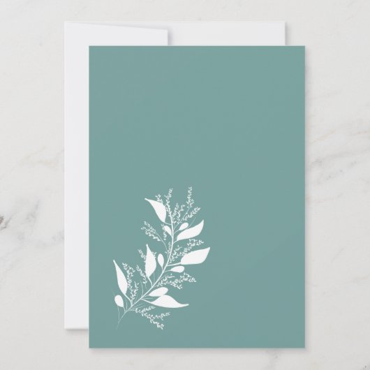 Elegant groene roze minnelijke diletoe tak Vakanti Kaart (Achterkant)