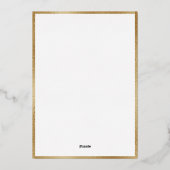 Elegant Groene Script Trouw Folie Uitnodiging (Achterkant)