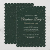 Elegant groene sterren Kerstfeest Kaart (Voorkant / Achterkant)