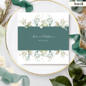 Elegant Groenery en Groene Stipe, Vierkant Huwelij Kaart