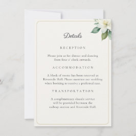 Elegant Groenery Gouden Huwelijksdetails QR-codeka
