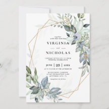 Elegant Groenery Groen & Goud Geometrische Bruilof