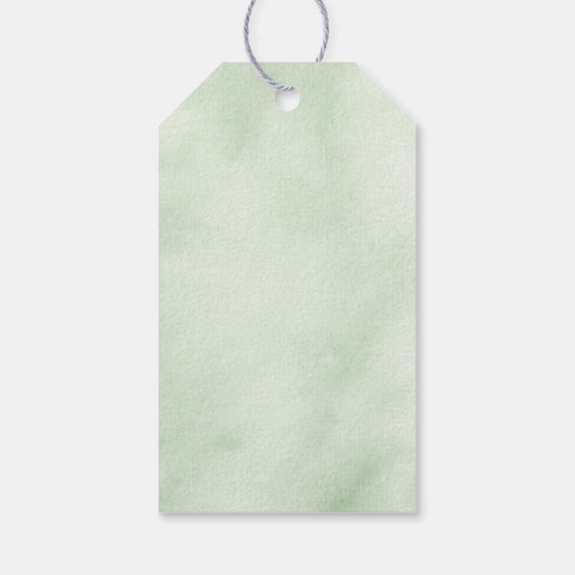 Elegant Groenery Moderne Script Dank Je Wel Favori Cadeaulabel (Achterkant)