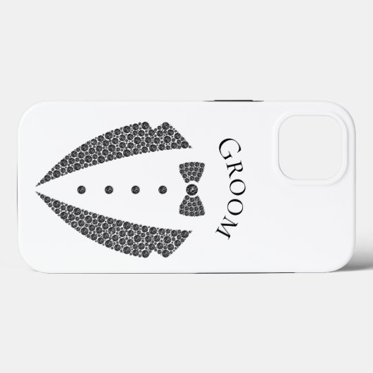 Elegant Groom Tuxedo Black White Wedding Case-Mate iPhone Case (Achterkant (horizontaal))
