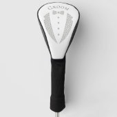 Elegant Groom Tuxedo Typography Wedding Golfheadcover (Voorkant)