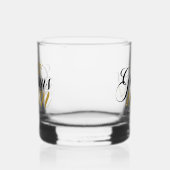 Elegant Grooms man naam toevoegen Bruiloft Whisky Glas (Links)