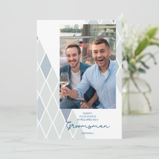 Elegant Groomsman Abstract Foto gesofisticeerd (Staand voorkant)