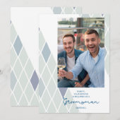 Elegant Groomsman Abstract Foto gesofisticeerd (Voorkant / Achterkant)