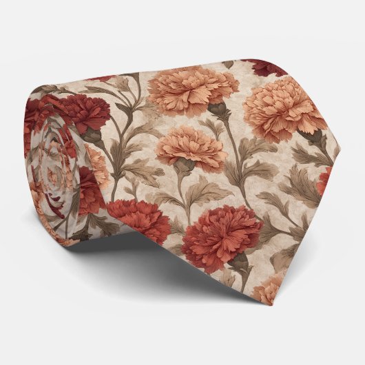 Elegant Groomsman Gift Carnation Stropdas (Opgerold)