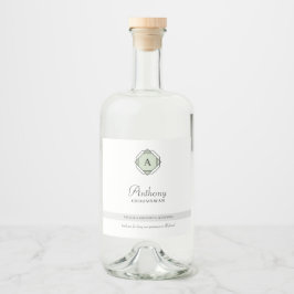 Elegant Groomsman Monogram Likeurfles Etiket