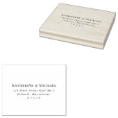 Elegant groot retouradres voor RSVP-enveloppen Rubberstempel (Gestempeld)