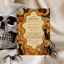 Elegant Groovy Retro Halloween Feest