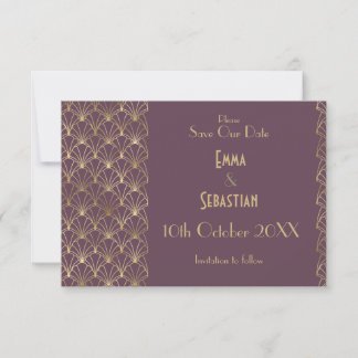 Elegant Grote Gatsby Art Deco Save the Dates Opsla Date