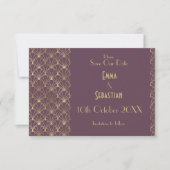 Elegant Grote Gatsby Art Deco Save the Dates Opsla Save The Date (Voorkant)