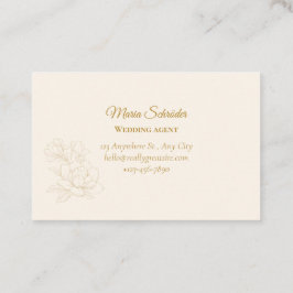 Elegant grün & gold visitekaartje