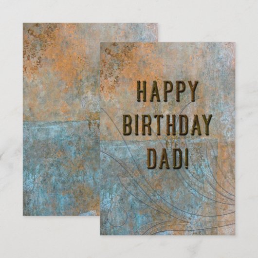 Elegant Grunge Dad Birthday (Voorkant / Achterkant)