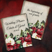 Elegant Grunge Dark Red Floral Gothic Wedding Planner
