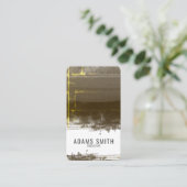 Elegant Grunge Sparking Golden en Black Visitekaartje (Staand voorkant)