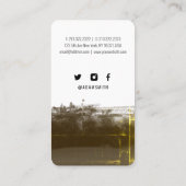 Elegant Grunge Sparking Golden en Black Visitekaartje (Achterkant)