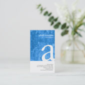 Elegant Grunge Textuur Monogram Visitekaartje (Staand voorkant)