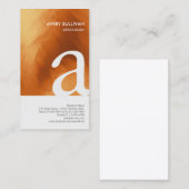 Elegant Grunge Textuur Monogram Visitekaartje (Voorkant / Achterkant)