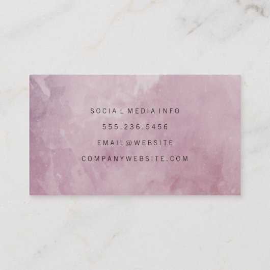 Elegant Grunge Visitekaartje (Achterkant)