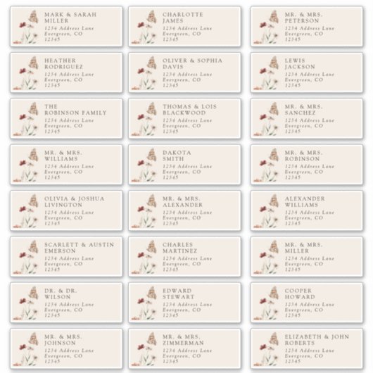 Elegant Guest Adresetiketten Sticker (Voorkant)