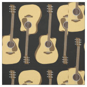 Elegant Guitar Print Fabric Stof (Swatch)