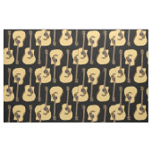 Elegant Guitar Print Fabric Stof (Fat Quarter)