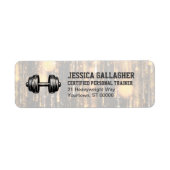Elegant Gym / Personal Trainer Retouradres Etiket (Voorkant)