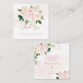 Elegant H2 Blush roze rozen Baby shower Dank u wel Notitiekaartje (Voorkant / Achterkant)