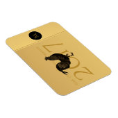 Elegant  Haan Jaar 2017 Groetmagneet Magneet (Rechterzijde)