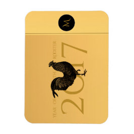 Elegant  Haan Jaar 2017 Groetmagneet Magneet