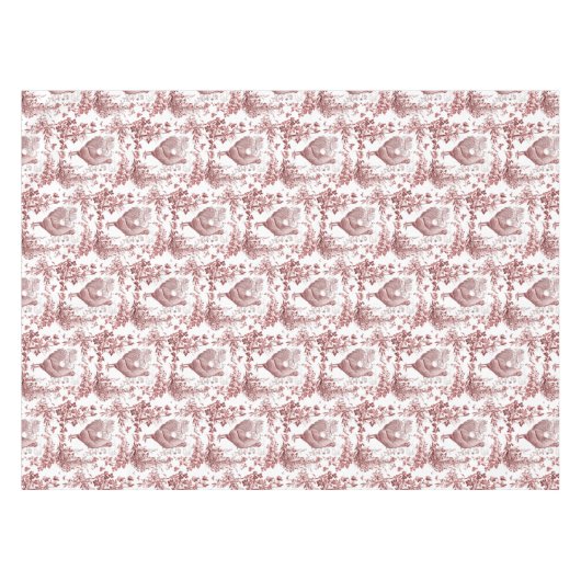 Elegant  haan rode bloemenkap tafelkleed (Voorkant (Horizontaal))