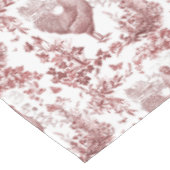 Elegant  haan rode bloemenkap tafelkleed (Gekanteld)