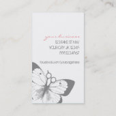 elegant haar stylist vlinderroze eenvoudig  visitekaartje (Achterkant)