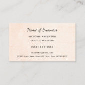 Elegant haarser met  kam en Rozen Visitekaartje (Achterkant)