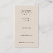 Elegant haarstijl visitekaartje (Achterkant)