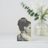 Elegant haarstijl visitekaartje (Staand voorkant)