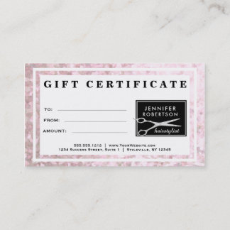 Elegant Haarstylist Cadeaubon Kortingskaartje