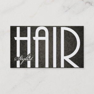 Elegant Hair Damask Stylist Visitekaartjes