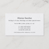 Elegant Hair Damask Stylist Visitekaartjes (Achterkant)