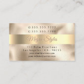Elegant Hair & Makeup Salon, DIY Name & Info, Gold Visitekaartje (Achterkant)