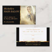 Elegant Hair Salon Benoeming Afsprakenkaartje (Voorkant / Achterkant)